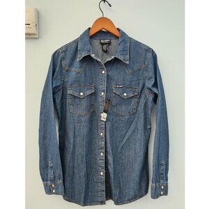 Wrangler Retro LW7007D Denim Western Snap Shirt - Small